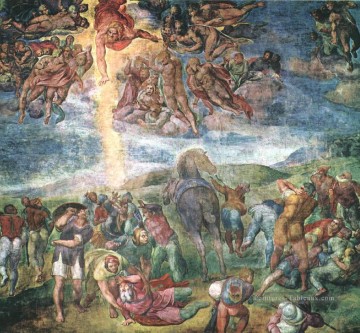 La conversion de Saul Haute Renaissance Michel Ange Peinture à l'huile